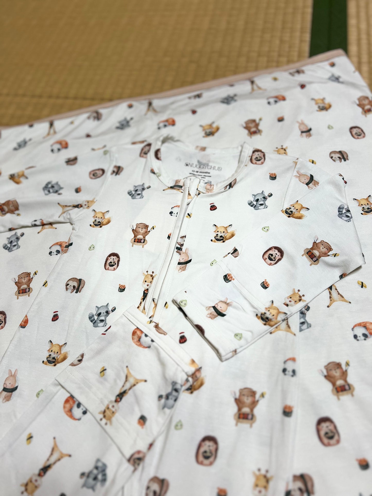 Snoozing In Sushi Wonderland Baby Romper