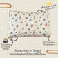 Snoozing in Sushi Wonderland Bamboo Pillow