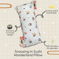 Snoozing in Sushi Wonderland Bamboo Pillow